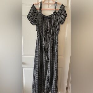 As U Wish Black and White Patterned Jumpsuit